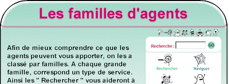 Les familles d'agents